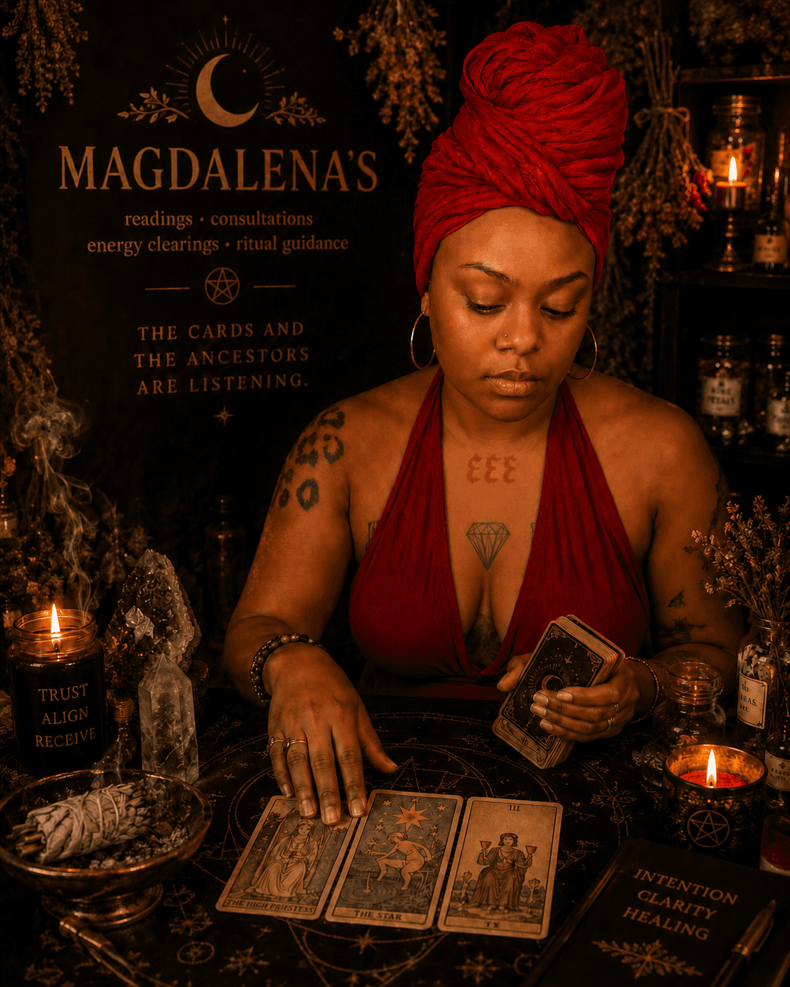 Ritual work at Magdalena's Botanica